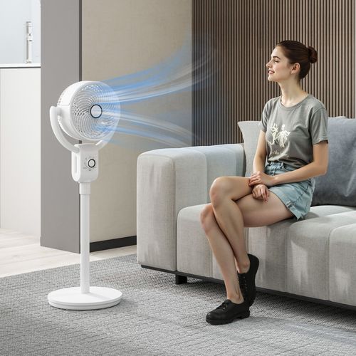 HOMCOM Pedestal Fan, Air Circulation Fan with Oscillating, Tilt, for Home