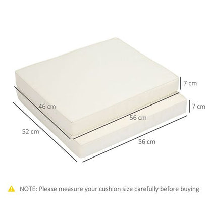 Outdoor Seat and Back Cushion Set Replacement Cushions, Cream White