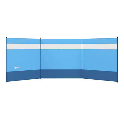 Outsunny Camping Windbreaks with Clear Windows and Carry Bag, 440 x 140cm