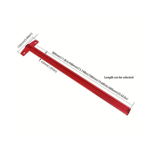 1 piece of woodworking marking T-shaped ruler, 90 degree line planning tool marking gauge, precision cross hole marking ruler for woodworking measurement and layout, 500mm