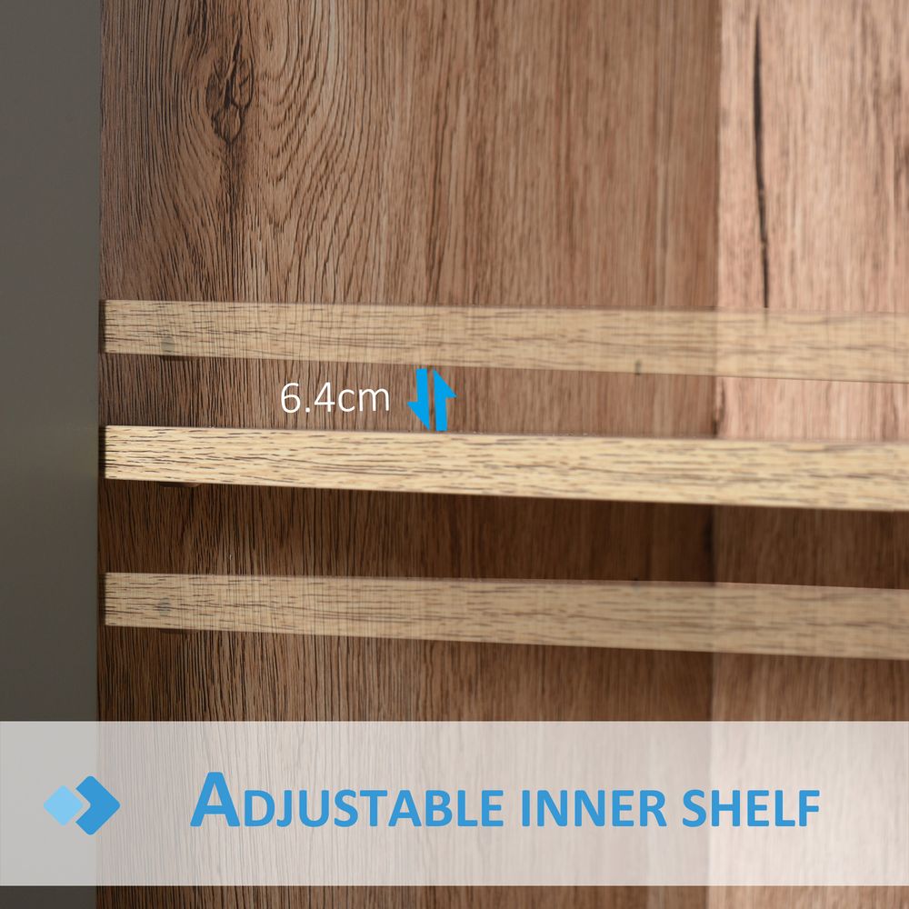 HOMCOM Under Sink Storage Cabinet Floor Standing Cupboard w/Adjustable Shelf Bathroom Cabinet 2 Doors Versatile Style Grey