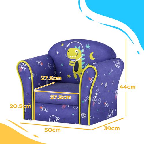 AIYAPLAY Kids Sofa Chair with Planet Dinosaur Design for Bedroom, Playroom