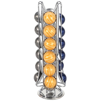 VINSANI CHROME 24 COFFEE POD STAND - Organize and Display your Flavors with this Sleek Holder!