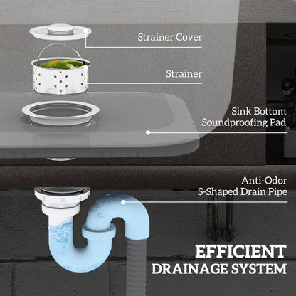 HOMCOM Outdoor Kitchen Sink Unit with Cold and Hot Water Pipe
