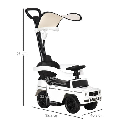 Benz G350 Ride-on Sliding Car Floor Slider Stroller Kids Vehicle, White HOMCOM