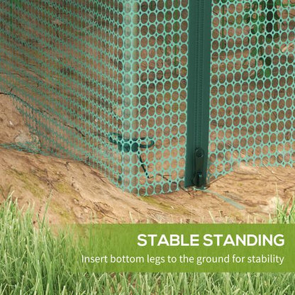 Outsunny 8' x 4' Plant Protection Tent Crop Cage with Door, Green