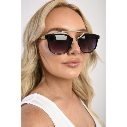 Brow-Bar Cat Eye Sunglasses