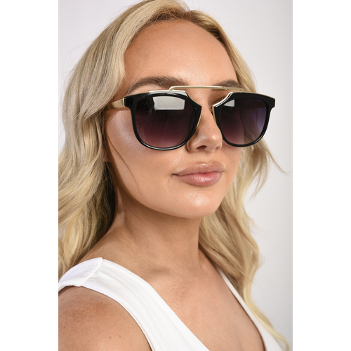 Brow-Bar Cat Eye Sunglasses