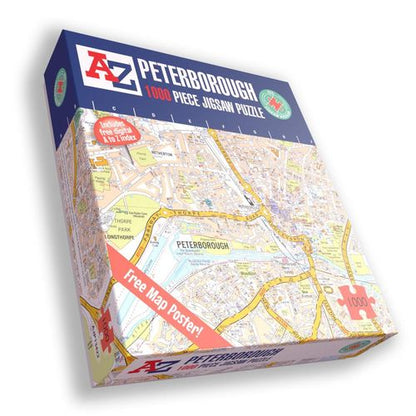 A to Z Map of Peterborough 1000 Piece Jigsaw Puzzle