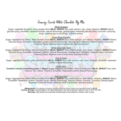 Premium White Chocolate Pick N Mix Party Favour - 1kg