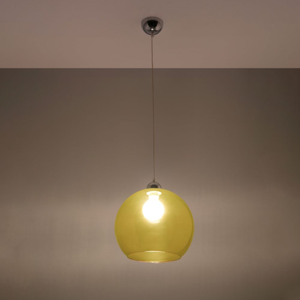 Breathtaking Steel & Glass Pendant Lamp - Minimalist Design, High-Quality E27 Fitting