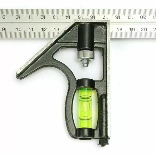 300mm (12") Adjustable Engineers Combination Try Square Set Right Angle Ruler UK
