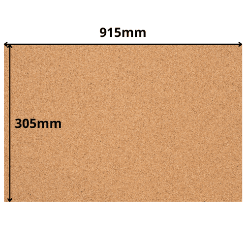 Cork Sheet - 915x305mm - 2mm - Décor and DIY - Pack of 4