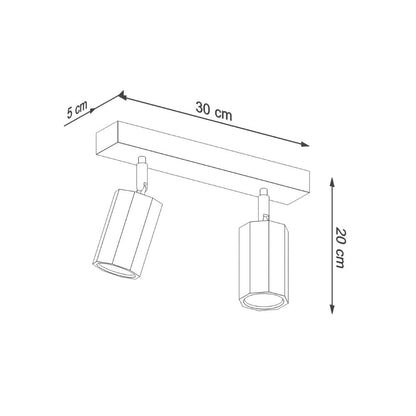 Ceiling lamp wood Zake Scandinavian Design GU10