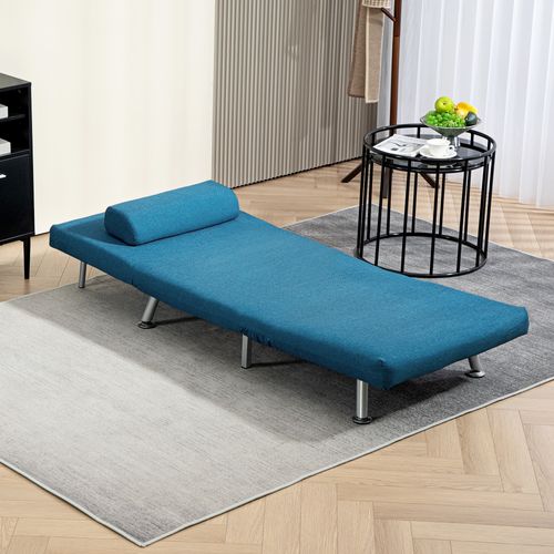 HOMCOM Single Folding 5 Position Convertible Sleeper Chair Sofa Bed