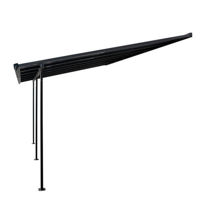 Outdoor Patio Gazebo Pergola, Aluminum Post, 4.35x3m Mounted on the Wall Roof