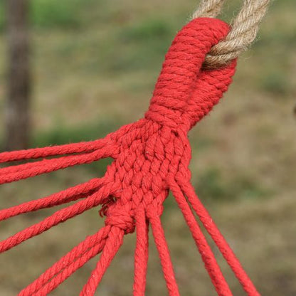 Cotton Hammock Soft Portable Swing Sleeping & Headrest & Side Pocket Chair