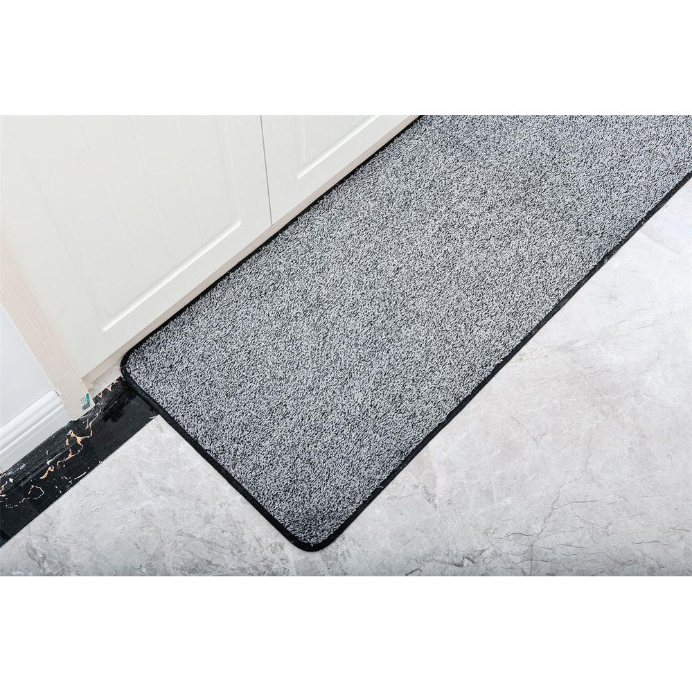 Magic Clean Step Mat Non-Slip Machine Washable Door mat Carpet Rug Liner Light Grey - 45 X 150 cm