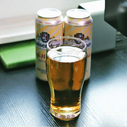 Set of 6 Traditional Tulip Beer Glass Tumblers - 570ml (19.2oz) Beer Glasses