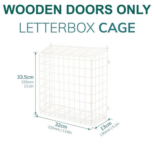 White Letter Box Catcher Basket With Lift Up Lid