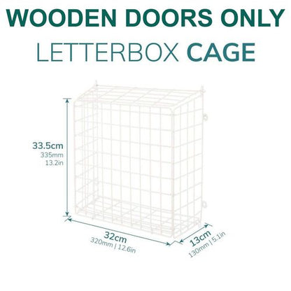 White Letter Box Catcher Basket With Lift Up Lid