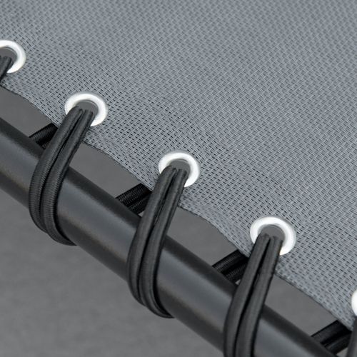 Portable Sun Lounger, Reclining Lounge Chair 5-position Adjustable Pillow Grey