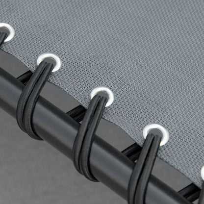 Portable Sun Lounger, Reclining Lounge Chair 5-position Adjustable Pillow Grey