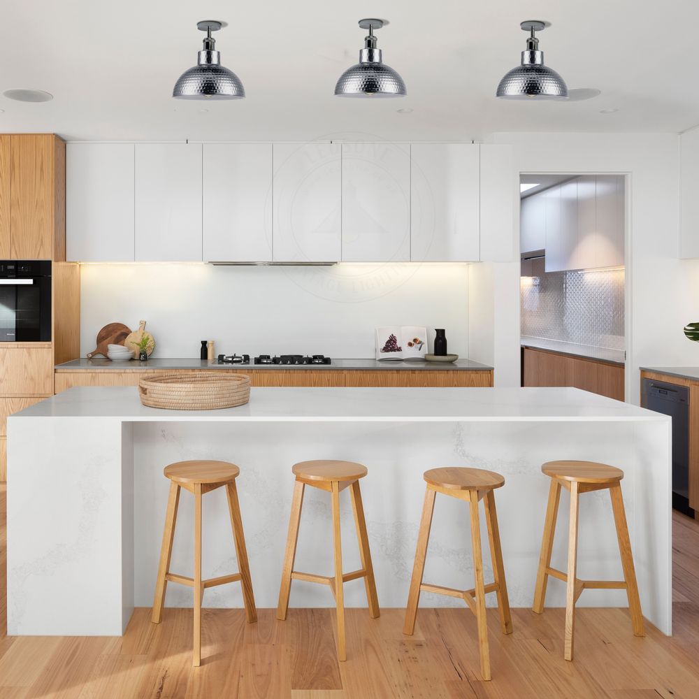 Vintage Industrial Metal Chrome Ceiling Light - High Quality & Stylish Flush Mount