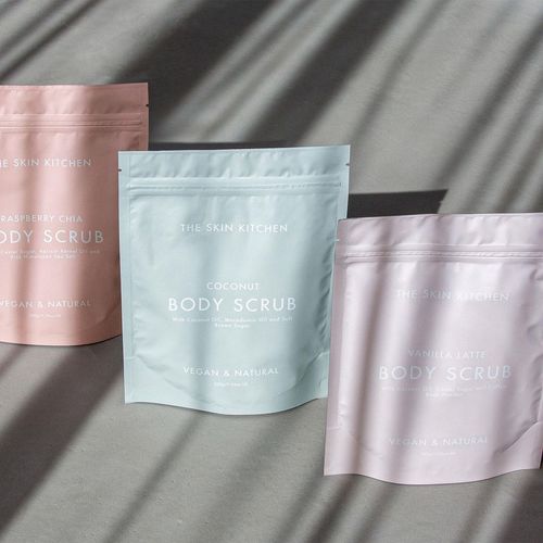 The Skin Kitchen Vanilla Latte Body Scrub with Coconut Oil, Caster Sugar, 200g