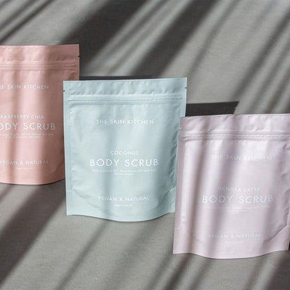 The Skin Kitchen Vanilla Latte Body Scrub with Coconut Oil, Caster Sugar, 200g