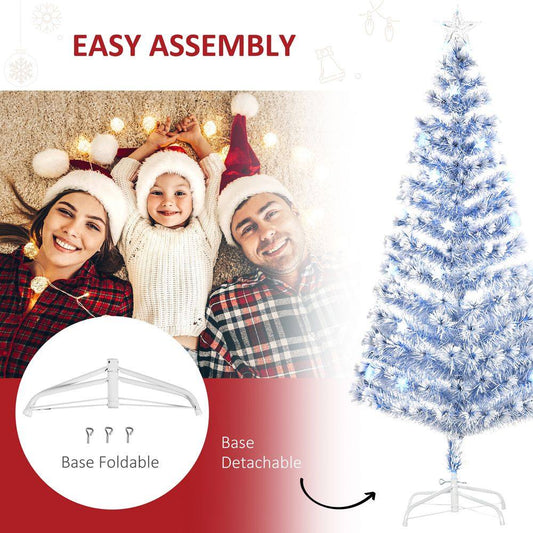 Artificial Fibre Optic Christmas Tree Seasonal Decoration w/ 26 LED Homcom