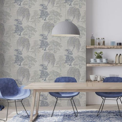 Oriental Garden Soft Blue sw12 wallpaper
