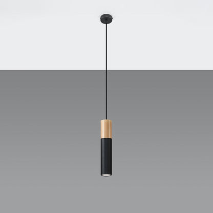 Pablo Pendant Lamp: Steel & Wood, Modern Design, GU10