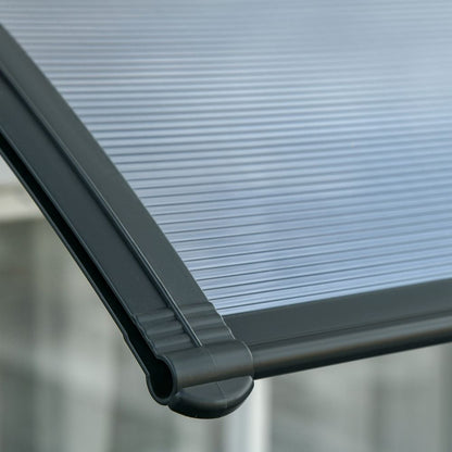 Premium Outsunny Outdoor Door Canopy - Rain & Sun Shelter with Curved Design - Easy Mounting - Versatile & Durable