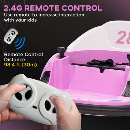 AIYAPLAY 360° Rotation 12V Kids Bumper Car w/ Remote Control