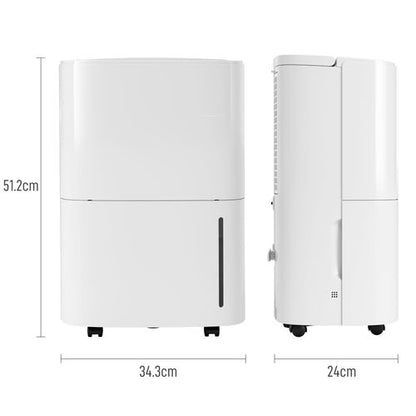 Homcom 20L/Day Dehumidifier with Continuous Drainage, 5L Water Tank, Timer