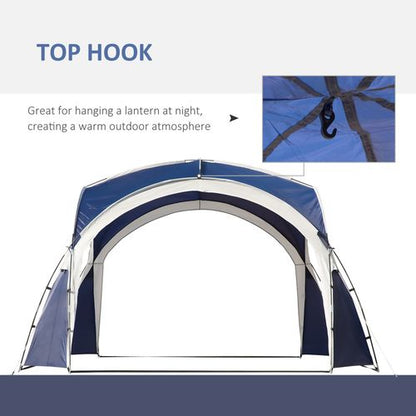 Outdoor Gazebo Event Dome Shelter Party Tent for Garden Blue and Grey