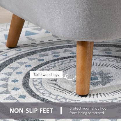 Velvet Fabric Single Sofa Dining Chair - Solid Wood Leg - Upholstered - High Quality