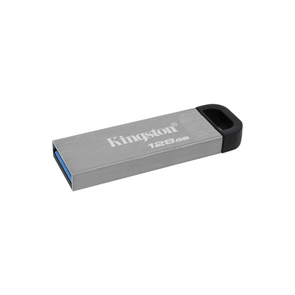 Kingston DataTraveler Kyson USB 3.2 Gen 1 Flash Drive 128GB - Stylish Capless Metal Case