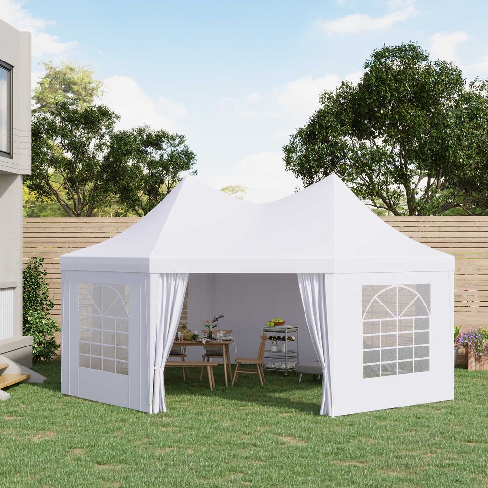 Extra Large Octagonal Party Tent - 6.8m x 5m - High Quality & Waterproof - Ideal for Weddings and Events