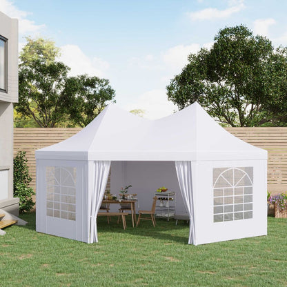 Extra Large Octagonal Party Tent - 6.8m x 5m - High Quality & Waterproof - Ideal for Weddings and Events