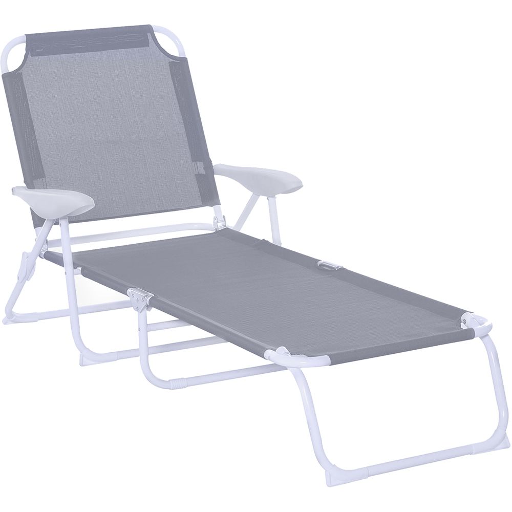Outsunny Foldable Sun Lounger Chair - 4Level Backrest, Outdoor & Indoor, Comfortable, Durable