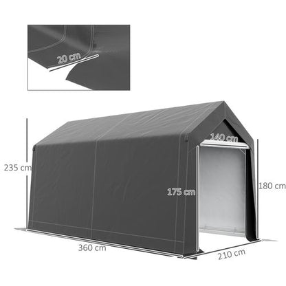 Outsunny 2.1 x 3.6(m) Portable Shed, Waterproof and Heavy Duty
