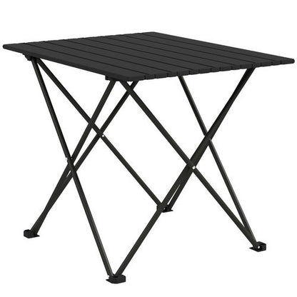 Outsunny Folding Camping Table for Outdoor Camping, Picnic, Hiking, Black