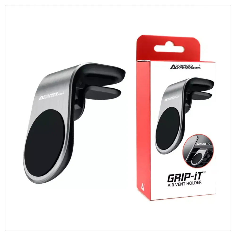 AA GRIP-iT Magnetic Car Air Vent Mount Holder - Silver/Black test1