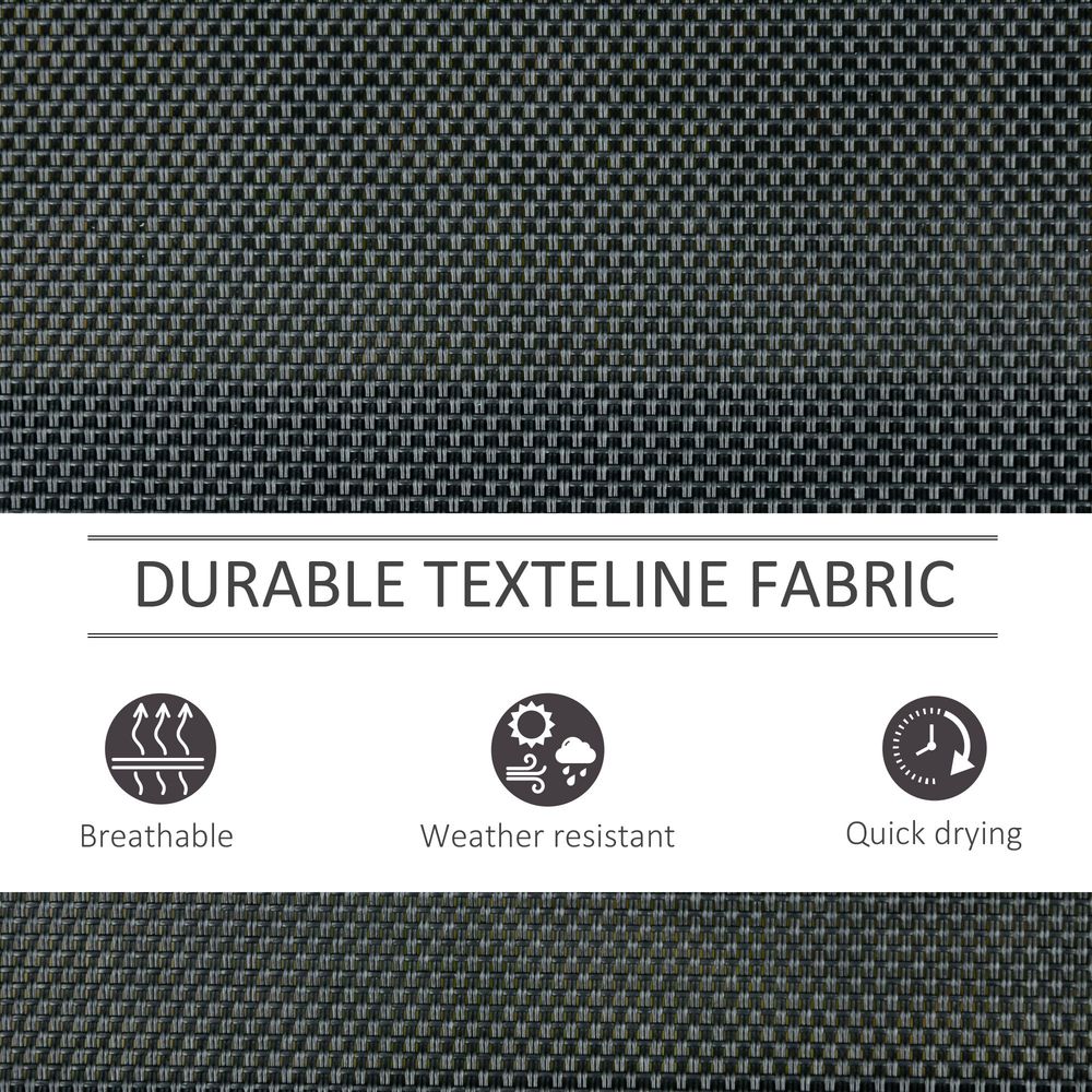 Outsunny 3-Seat Glider Rocking Chair - Metal Frame Patio Furniture