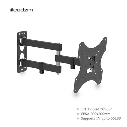 LEADZM 26-50" Adjustable Wall Mount Bracket Rotatable TV Stand TMX200 with Spirit Level
