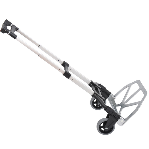 HOMCOM Heavy Duty Aluminium Foldable Hand Truck Trolley, 70KG Load Capacity
