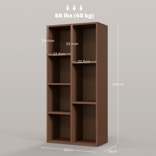 HOMCOM Bookcase Modern Bookshelf Cabinet for Home Office