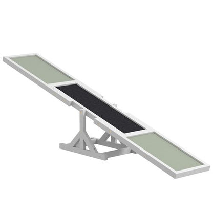 PawHut Wooden Pet Seesaw for Big Dogs with Anti-Slip Surface, White